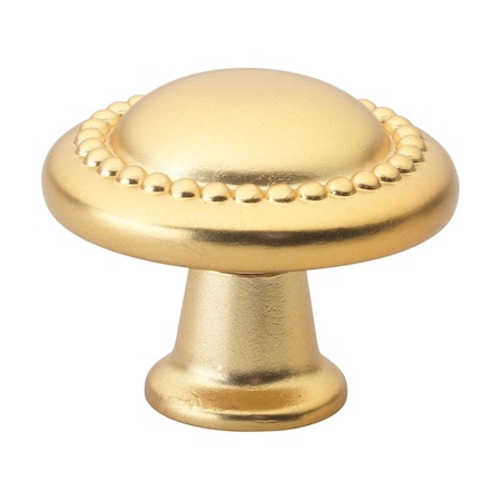 Gliderite Hardware 1-1/4 in. Brass Gold Round Beaded Cabinet Knob, 10PK 5222-BG-10